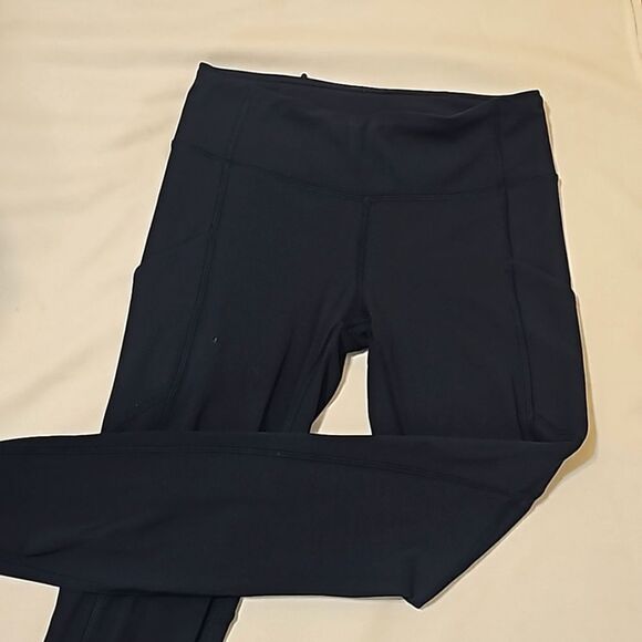 Lulu Lemon blue leggings with side pockets size 4 - Picture 1 of 8